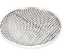 Grille de barbecue RONDE - 50cm en acier inoxydable - Produit artisanal - Germany avec 3 œillets de suspension
