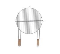 Grille de barbecue ronde de 46 cm avec 2 poignées en bois en acier chromé Grille de rechange