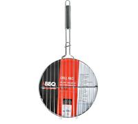 Grille de barbecue ronde double avec manche 28.5cm