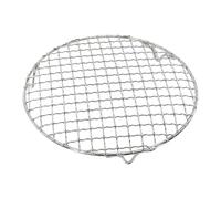 Grille de barbecue ronde en acier inoxydable avec pieds | Conçue avec des pieds surélevés et une maille fine, cette grille ronde en acier inoxydable assure un chauffage uniforme et un