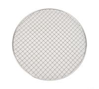 Grille de barbecue ronde en acier inoxydable pour camping et pique-nique, compatible avec feu de camp et poêle, plaque de cuisson de rechange, argenté (30,5 cm)