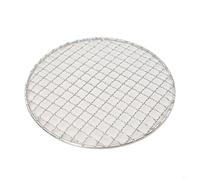 Grille de barbecue ronde en acier inoxydable pour griller, rôtir, grille de cuisson uniforme, miroir poli, facile à nettoyer, soudure précise, argent, plusieurs tailles (20 cm)