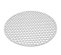 Grille de Barbecue Ronde en Acier Inoxydable, Réutilisable et Pratique | Maille Simple Argentée, pour Pommes de Terre et Saucisses, Usage Intérieur