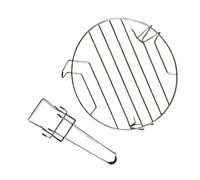 Grille de barbecue ronde en métal for four à micro-ondes (20,8 x 9 cm) avec clip de fixation universel