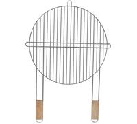 Grille de barbecue ronde - Master Grill & Party - MG257 - Acier chromé - Poignées en bois - 51 cm