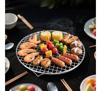 Grille de Barbecue Ronde pour en Acier Inoxydable 30cm Antiadhésive(28cm) | Acier inoxydable , maille fine anti-chute, soudure pour argon lisse, 30cm pour idéal barbecue
