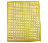 Grille de boudin rectangulaire en polypropylène robuste pour la gestion des colonies d'apiculture, 50,9 x 41,9 cm, kit de ruche jaune