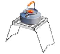 Grille de brasero réglable en hauteur, pliable, portable | Grille de cuisson pliable en acier robuste pour barbecue, camping, jardin, plage, feu de camp, hayon