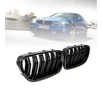 Grille de calandre avant, 1 Pair Noir Brillant Calandres Grille de gril avant double pont Compatible avec BMW 5 Series F10 F11 F18 520 523 525 530