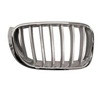Grille de calandre avant droite contour chromé et lames chromées compatible avec BMW X3 2 F25 phase 2 2014-2017