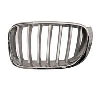 Grille de calandre avant gauche contour chromé et lames chromées compatible avec BMW X3 2 F25 phase 2 2014-2017
