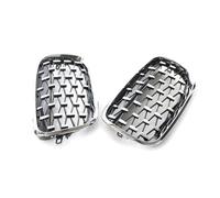 Grille de calandre Avant Noir Brillant Pour BMW Pour X5 E70 Pour X6 E71 2007-2013 Calandre Avant En Diamant Chromé(Silver Frame)