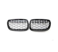 Grille de calandre Avant Noir Brillant Pour BMW Pour X5 E70 Pour X6 E71 2007-2013 Calandre Avant En Diamant Chromé(Black Frame)