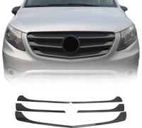 Moulure de Grille de Calandre Compatible avec Mercedes Vito W447 2014-2019, Garniture Baguette de Calandre en Acier Inoxydable Argent Foncé
