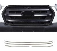 Grille de calandre Barres de calandre avant pour Ford Transit 2019-2025 Acier inoxydable Argent 4x