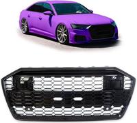 Grille de calandre en nid d'abeille Grille noire brillante convient pour Audi A6 F2 C8 pas RS6