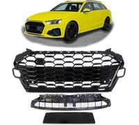 Grille de calandre large en nid d'abeille noir brillant pour Audi A4 B9 Facelift avec S Line