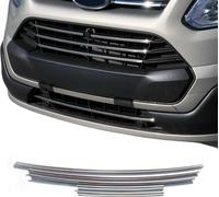 Moulure de Grille de Calandre Compatible avec Ford Transit Custom 2013-17, Garniture Baguette de Calandre en Acier Inoxydable Argent