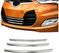 Grille de calandre Moulures de calandre pour Hyundai Veloster 2011-2017 Chrome Argent 3x