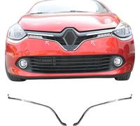 Grille de calandre Moulures de calandre pour Renault Clio 2012-2019 Acier inoxydable Argent 2x