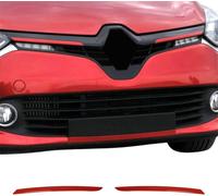 Grille de calandre Moulures de calandre pour Renault Clio 2012-2019 Acier inoxydable rouge 2pcs