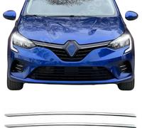 Grille de calandre Moulures de calandre pour Renault Clio 2019-2025 Acier inoxydable Argent 2x