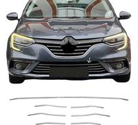 Grille de calandre Moulures de calandre pour Renault Megane 2015-2025 Chrome Argent 7x