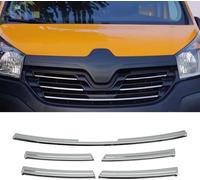 Grille de calandre Moulures de calandre pour Renault Trafic III Acier inoxydable Argent 5pcs