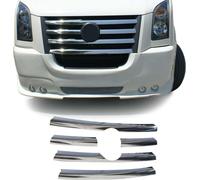 OMAC Moulure de Grille de Calandre Compatible avec VW Crafter 2006-2012, Garniture Baguette de Calandre en Acier Inoxydable Argent