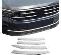 OMAC Moulure de Grille de Calandre Compatible avec VW Tiguan FL 2021-2023, Garniture Baguette de Calandre en Acier Inoxydable Argent