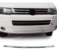 Garniture de Diffuseur Pare-Chocs Avant Compatible avec VW T5 Transporter Multivan 2010-2015, Garniture Baguette de Calandre en Acier Inoxydable Argent