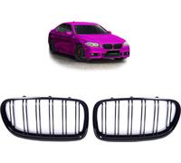 Grille de calandre Set Grille noir brillant double barrette adaptable sur BMW F10 F11 aussi M M5