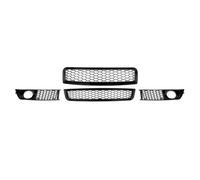 Grille de calandre supérieure noire style RS + grilles de phares antibrouillard A4B6 en nid d'abeille - Pour Audi A4 B6 2002-2005 - Accessoires auto