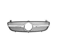 Grille de calandre voiture Pour Benz W639 Viano/Vito 2006-2010 De Capot Kit Tuning Racing Calandre ABS Grilles avant en maille(Silver)