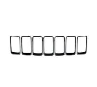 Grille de calandre voiture Pour Jeep Pour Grand Pour Cherokee 2014-2016 Kit 7 Pièces Comprenant Une Grille Pare-chocs Avant Et Un Anneau Garniture Grilles avant en maille(Black)