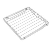 Grille de Camping Au-dessus du Feu en Acier Inoxydable Argenté Pliable