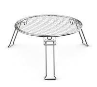 grille de camping|Petit gril au propane, grille de camping pliante portable - Mini en acier inoxydable avec poêle amovible, compacte pour l'extérieur (13, 38 x 13, 38 x 6, 89 pouces, argent)