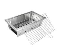 Grille de camping - Petite grille à charbon pour barbecue pliable, brasier portable sans fumée | Grille de brasier résistante avec sac de transport, ensemble de cuisine de camping pour pic
