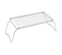 Grille de camping pliable en acier inoxydable à hauteur réglable