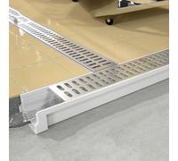 Grille de caniveau de 60 cm pour Drainage extérieur - Couvercle en Acier Inoxydable, kit de Drainage Efficace pour Cour, Jardin et terrasse (60 x 10 x 4 cm) - Solution de Bassin de rétention