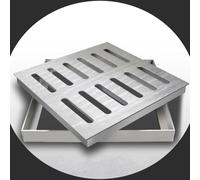 Grille De Caniveau D'égout Avec Cadre En Acier Inoxydable 20 30 40cm Couvercle De De Sol Carré Siphon, Filtre De Drainage Extérieur(60X60X3cm/23.6x23.6x1.2in)