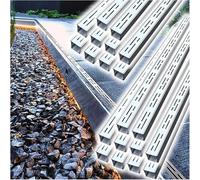 Grille de caniveau, kit de caniveau Mince en Acier Inoxydable - Ensemble Polyvalent de 20 tuyaux de caniveau pour Garage, allée, Jardin, Parcs et trottoirs - Largeur de 5 à 20 cm, grilles d'