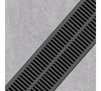 Grille de caniveau rectangulaire résistante - Couvercle de caniveau Robuste pour descentes de gouttière, sous-sols, patios et Jardins - Solution de Drainage extérieur (50 x 50 x 3 cm / 19,7