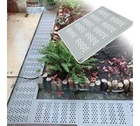 Grille de caniveau renforcée en Acier, Grise, pour Garage, Jardin, sous-Sol et Cour - 50 x 40 x 2 cm (19,5 x 15,6 x 0,78 po) Solution de Drainage intérieur/extérieur