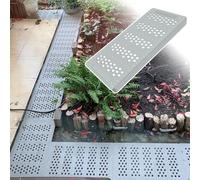 Grille de caniveau renforcée par des Barres d'armature pour Une Utilisation intérieure/extérieure - Grille de caniveau Grise pour Garage, Jardin, sous-Sol, Cour, 50 x 25 x 2 cm (19,5 x 9,75