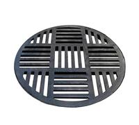 Grille De Caniveau Ronde En Fonte, De Remplacement, For Caniveaux De 20 À 70 Cm De Diamètre, Idéale For Les Petits Jardins, Aménagements Paysagers Et Terrasses. Couleur : Plastique Noir.(63x3cm)