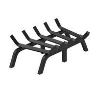 Grille de cheminée 53,3 cm (21 pouces) - Grille à bûches robuste avec 6 pieds de support - tiges en acier massif peintes par poudrage de 1,9 cm (3/4 pouces) - Porte-bûches pour l'intérieur et l'extéri