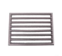 Grille de cheminée carrée en fonte de rechange pour cheminées Hark pour un soutien stable du bois de chauffage, sortie de chaleur optimisée pour une combustion efficace (23,5 x 17 cm)