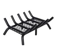 Grille de cheminée de 43,2 cm avec support de braise | Grille de cheminée avec barre ronde en acier massif robuste de 1,9 cm | Pas de montage nécessaire pour cheminée, bûches à bois d'intérieur