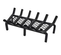 Grille de cheminée de 50,8 cm avec retenue de braise, grille de cheminée en fonte, support de bûches de cheminée, support à bois robuste en acier massif, support de poêle à bois forgé pour foyer